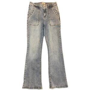 Knox Rose Jeans Blue Utility Patch Pocket Size 6 Flared